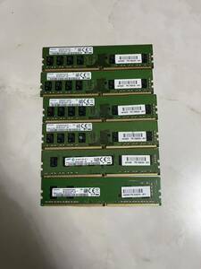 ★B★作動品★SAMSUNG 4GB 1R×8 PC4-12800Eメモリ★ 【4GB×6枚組】★現状品★