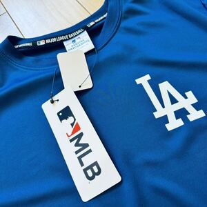 新品　MLB公式ロサンゼルス　ドジャース　ドライメッシュ　ロングTシャツ　長袖　 ワンポイントロゴ　大谷翔平　サイズL