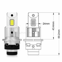 純正HIDヘッドライト LED化キット 20000LM D4S 70W x 2灯 明るさ500%UP ポン付 車検対応 レクサス GS350/430 GRS191 H17.8～H23.12_画像6