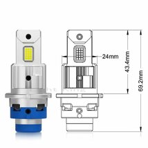 新商品 HID変換 純正HIDヘッドライト LED化キット 20000LM D2R D2S ホワイト 明るさ500%UP 無加工 ポン付 車検対応 キャンセラー内蔵_画像6