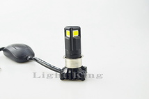 バイク専用 2灯分 超ミニ型バルブ LED Hi Lo ファンレス 5000LM 最新式 3面発光 ヘッドライト H4 PH7 PH8兼用 AC 交流式 6500K 車検対応_画像2