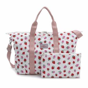 未開封●キャスキッドソン Cath Kidston ボストン バッグ いちご 柄/ストロベリー/イチゴ/折りたたみ/2way/バック/斜めがけ/旅行用★618-3