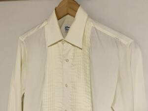 70's after Six ポリエステルシャツ 生成り色 ドレス仕様 アメリカ製 ビンテージ VINTAGE ヴィンテージ アメカジ 古着 USED USA フォーマル