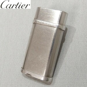 ★Cartier ゴドロン ロゴ オーバル ガスライター シルバー スイス製 カルティエ★