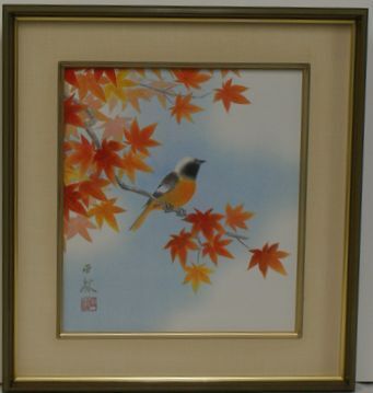 〈385〉林亜綜 作 ｢紅葉｣(原画) 〈385〉(H1-R4-6-21-4.4), 絵画, 日本画, 花鳥, 鳥獣