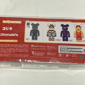 ゴジラVSマクドナルド BE@RBRICK 150％ ベアブリック4体セット (未使用)の画像7