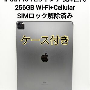 iPad Pro 12.9インチ 第4世代 256GB Wi-Fi+Cellular SIMロック解除済み ケース付き