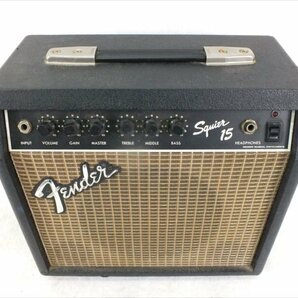 ♪ Fender フェンダー Squier15 ギターアンプ 音出し確認済 中古 現状品 240311H2103の画像1