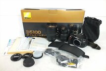 ★ Nikon ニコン D5100 デジタル一眼レフ 18-55mm 1:3.5-5.6G 55-300mm 1:4.5-5.6G レンズAF動作確認済 中古 現状品 240301N3138_画像1