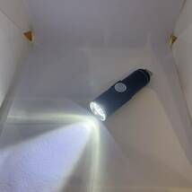 円筒型自転車ライト 3段階LED USB充電 防水 ホルダー コンパクト　黒_画像7