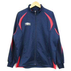  Umbro Zip up jersey back Logo sportswear Kids for boy 160 size navy × red UMBRO