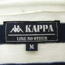 カッパ 半袖ポロシャツ ボーダー柄 ゴルフウエア 日本製 メンズ Mサイズ ホワイト×ネイビー Kappa_画像3