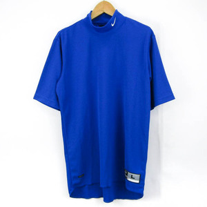 ナイキ 半袖Tシャツ ドライフィットUV ハイネック スポーツウエア メンズ Lサイズ ブルー NIKE