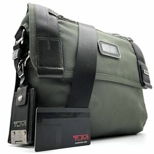 1円《 正規品・極美品 》TUMI トゥミ ビアーレ ミニメッセンジャー ショルダーバッグ メンズ ビジネス カーキ 緑 バリスティックナイロン