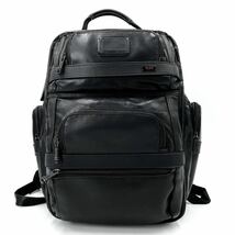 1円《 正規品・最高級 》TUMI トゥミ リュック ビジネスバッグ メンズ オールレザー 本革 PC収納 A4◎ 大容量 多収納 通勤 ブラック 黒_画像2