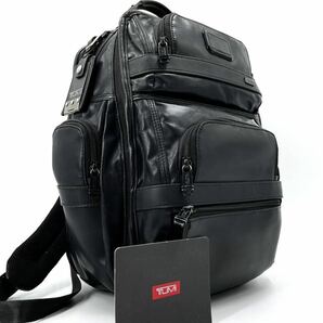 1円《 正規品・最高級 》TUMI トゥミ リュック ビジネスバッグ メンズ オールレザー 本革 PC収納 A4◎ 大容量 多収納 通勤 ブラック 黒の画像1