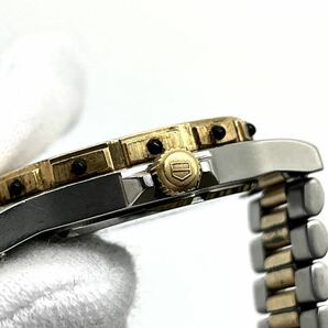 1円《 稼動品・定価20万 》TAG HEUER タグホイヤー メンズ 腕時計プロフェッショナル デイト 3000シリーズ 希少 ゴールド シルバー 防水の画像9