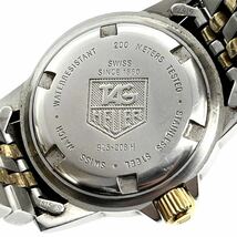 1円《 稼動品・定価12万 》TAG HEUER タグホイヤー 腕時計 プロフェッショナルデイト 防水 スイス製 ゴールド ブラック 黒文字盤 美品_画像8