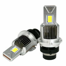 明るさ光量Up　6500k/20.000lm LEDヘッドライトD2S/D2R　車検対応/無加工ポンツケ HIDより明るいLED化 綺麗なカツトライン_画像3