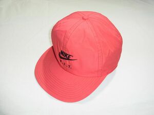 ☆ 90s ビンテージ NIKE F.I.T. ナイキ ナイロン キャップ sizeONE SIZE FITS ALL ネオンレッド ☆USA古着 帽子 FLIGHT ACG 80s オールド