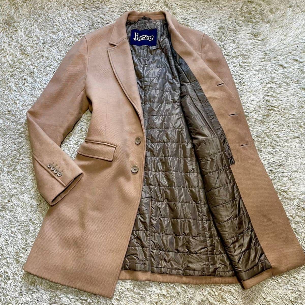 希少 HERNO ヘルノ ゴム引き チェスターコート 秋冬 ネイビー 希少 HERNO ヘルノ ゴム引き チェスターコート 秋冬 ネイビー