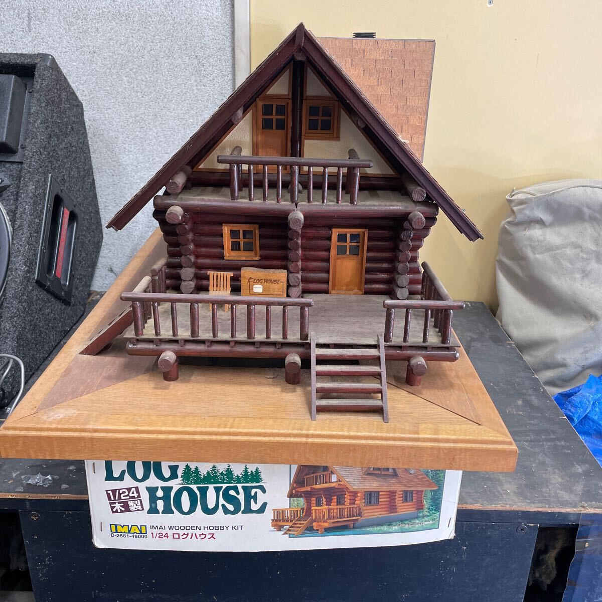 IMAI LOG HOUSE Imai Log House 1/24 échelle produit fini en bois KIT de loisirs en bois biens d'intérieur objets d'ornements, Articles faits à la main, intérieur, marchandises diverses, ornement, objet
