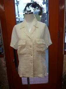 [0718-1]MaxMara Italy made flax shirt jacket size JI40