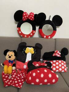 *1 jpy start * Disney Mickey minnie miscellaneous goods set sale cushion blanket soft toy etc. 8 point set Disney goods 