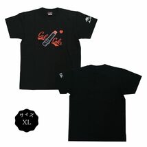 Tシャツ ロカビリーファッション ブランド メンズ おしゃれ 半袖 フロント リップＴシャツ ブラック サイズXL_画像1