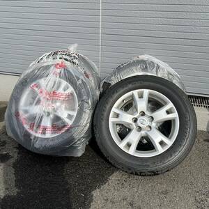 TOYOTA トヨタ 17インチ 5穴 4本 ホイール シルバー タイヤ 225/65 R17 102H DUELLER H/L ブリヂストン BRIDGESTONE 中古