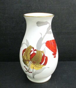 ★ 96493 花瓶 フラワーベース 金彩 OKURA 大倉陶園 直径17ｘ高さ30.5cm 美品 ★