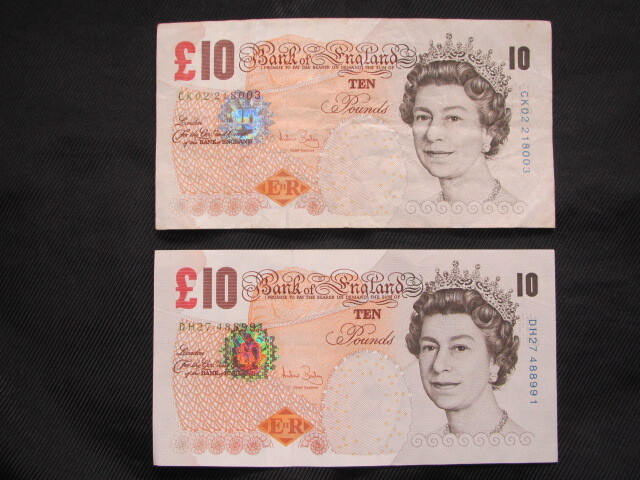 旧紙幣】イギリス20ポンド紙幣X4枚＝80ポンド分