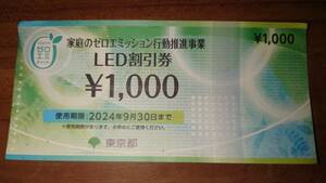 TOKYO　ゼロエミ　ポイント　LED割引券　￥１０００