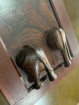 【古材リメイク】壁掛け 「象のお尻＆馬のお尻」L38×W25×厚さ2cm（象のお尻までの厚さ5.3cm）木製 箪笥 金具 インテリア アンティーク_画像3
