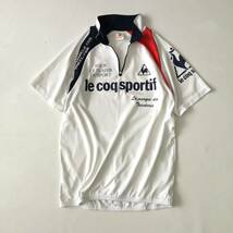 ルコックスポルティフ　Le coq sportif　サイクルジャージ　半袖　サイクリングシャツ　白　L　ポケット付き　メンズ　スポーツウェア_画像1