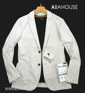 新品 春夏 ★ アバハウス ABAHOUSE　ストレッチ テーラードジャケット　50/XL LL　グレージュ　UVケア 吸水速乾 撥水加工