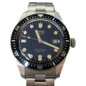 【中古品】ORIS オリス 733 7720 4055 82118 Divers65 ダイバーズ65 文字盤ネイビー メンズ腕時計 コマ、ギャラカードあり L60153RE