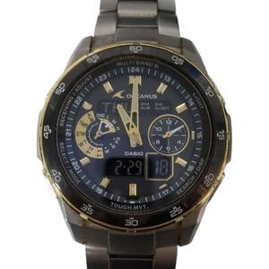 【中古品】CASIO カシオ OCEANUS オシアナス 腕時計 OCW-T400TB-1A 電波ソーラー タフソーラー マルチバンド6 アナデジ チタン L60223RD