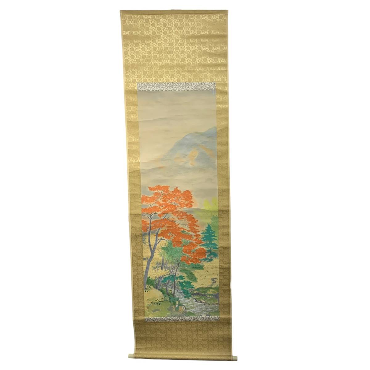 ◆中古品◆大関禹江 掛軸*2点セット 山水秋 冬画江 山水画 日本画 美術品 女性画家 R59141NL, 絵画, 日本画, 山水, 風月