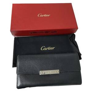 【中古品】 Cartier カルティエ 長財布 小銭入れあり ラブコレクション ブラック 箱あり N60502RK