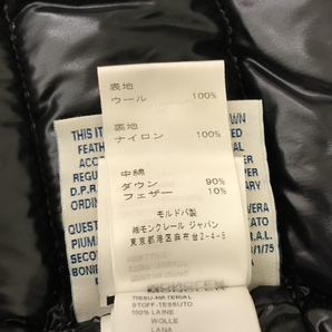 ◆中古品◆MONCLER モンクレール ダウン レディース サイズ0 ブラック フード取り外し可能 アウター Q51047NSDの画像3