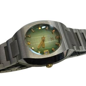 【中古品】EDOX エドックス キングスター 文字盤グリーン 自動巻 デイト メンズ腕時計 箱無し 本体のみ hiL6168ROの画像6