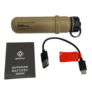 【中古品】 Outdoor BATTERY DE-NEST-5000MA ELECOM エレコム モバイルバッテリー 防水 防塵 L61093RL