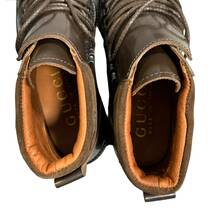 ◆中古品/箱スレ有◆グッチ GUCCI ブーツ 7 茶色 ブラウン （日本サイズ23.5～24.0cm相当）90s トムフォード期 イタリア製 X61190NC_画像5