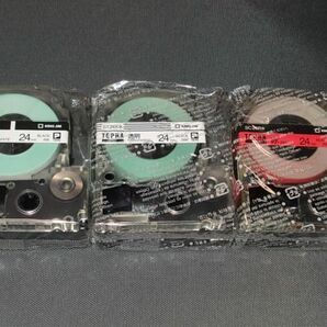 ◆新品テプラPROテープ・24mm幅 3色・3個セット◆の画像1
