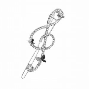  hairpin to sound symbol rhinestone choucho. pearl manner equipment ornament attaching elegant ( silver )