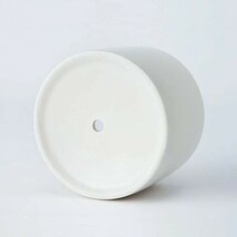フラワーポット 造花用花瓶 箸立て ペン立て シンプル 筒型 陶器製 ホワイト_画像2