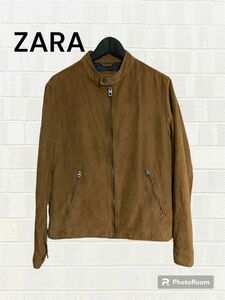 ZARA ザラ　 ブルゾン ジャケット シングル　ユーディロイ レザー　USA M JPA L相当