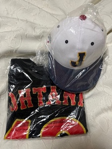 2023侍JAPAN練習用CAP〈MIZUNO)とOHTANI／侍ジュパンLEGEND社製♯16TshirtsネイビーLサイズの２SET