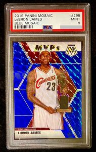 LeBron James 2019-20 Panini Mosaic MVPs True Blue Mosaic Prizm 99枚限定 【PSA 9 MINT】（1円スタート）